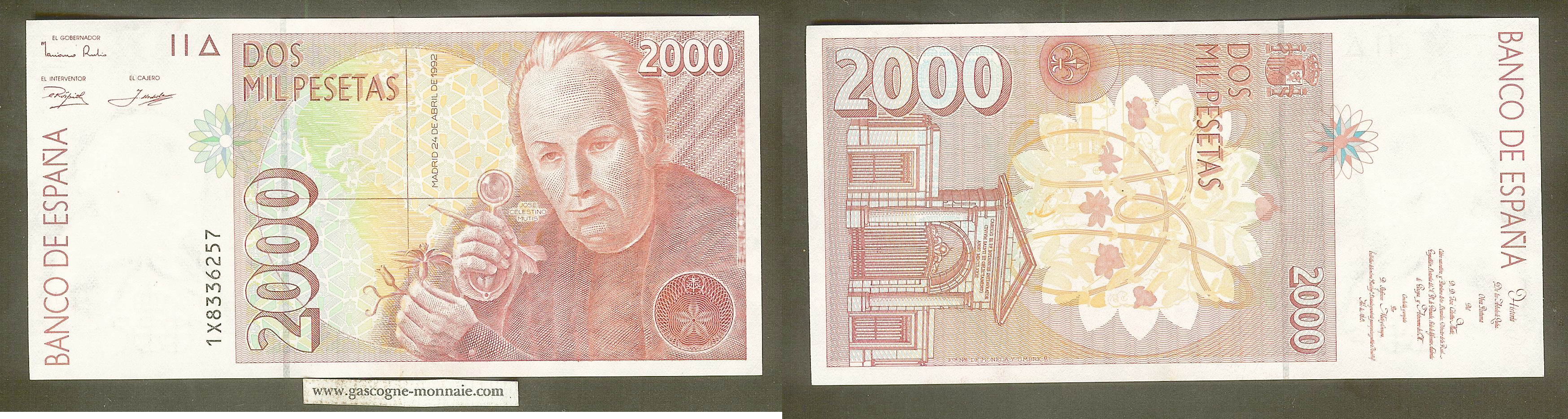 Spain 2000 pesetas 1992 EF